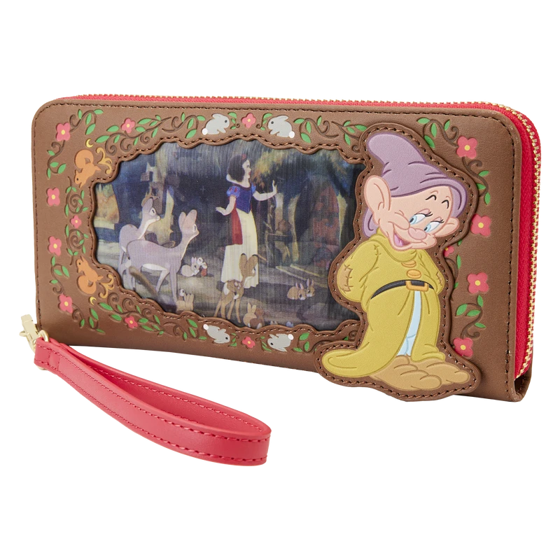 LOUNGEFLY Snow White Lenticular Princess Series Zip Around Wristlet Wallet 6 LOUNGEFLY Snow White Lenticular Princess Series Zip Around Wristlet Wallet - Image 4