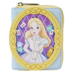 LOUNGEFLY Alice In Wonderland Cameo Zip Around Wallet