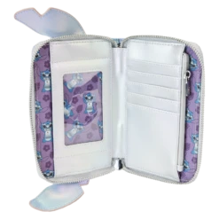 LOUNGEFLY Disney100 Platinum Stitch Cosplay Zip Around Wallet -Loungefly WDWA2567 LFDISNEY100THANNIVERSARYPLATINUMSTITCHZIPAROUNDWALLET1167INSIDE