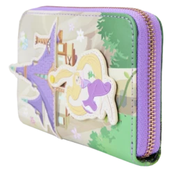 LOUNGEFLY Tangled Rapunzel Swinging From The Tower Zip Around Wallet -Loungefly WDWA2608 LFDISNEYTANGLEDRAPUNZELSWINGINGFROMTOWERZIPAROUNDWALLET1681SIDE